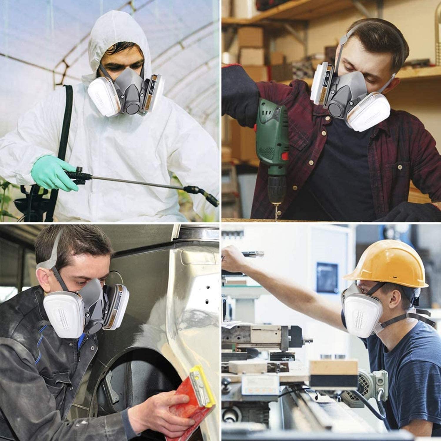27in1 6200 Half Face Dust Gas  - Dust Mask Construction recension och pris